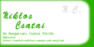 miklos csatai business card
